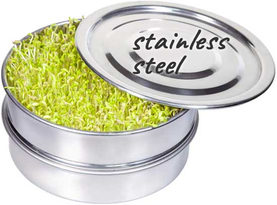 Stainless Steel Sprouting Trays for Growing Broccoli Sprouts
